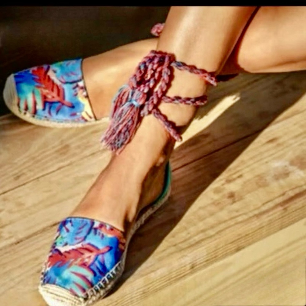 Circus by Sam Edelman Vibrant Colorful Espadrille Flats Size 8 - Picture 2 of 5